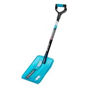 Лопата для уборки снега, поликарбонат, 260х310х870 мм, стальной черенок, LUXE Palisad