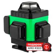 Комплект лазерного уровня AMO LN 4D-360-4 и рулетка AMO R303