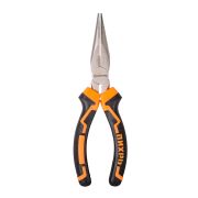 Длинногубцы прямые Вихрь, 160 мм, никелированные, двухкомпонентные рукоятки