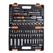 Набор инструментов, 1/2« , 1/4» , CrV, пластиковый кейс 94 предмета Вихрь