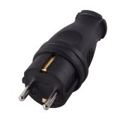Вилка прямая с/з, каучук IP44 16А 250В Вихрь