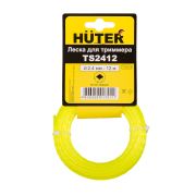 Леска Huter TS2412 для триммера, 2.4 мм, витой квадрат