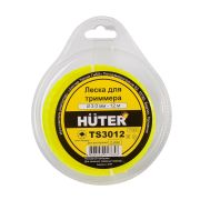 Леска Huter TS3012 для триммера, 3 мм, витой квадрат
